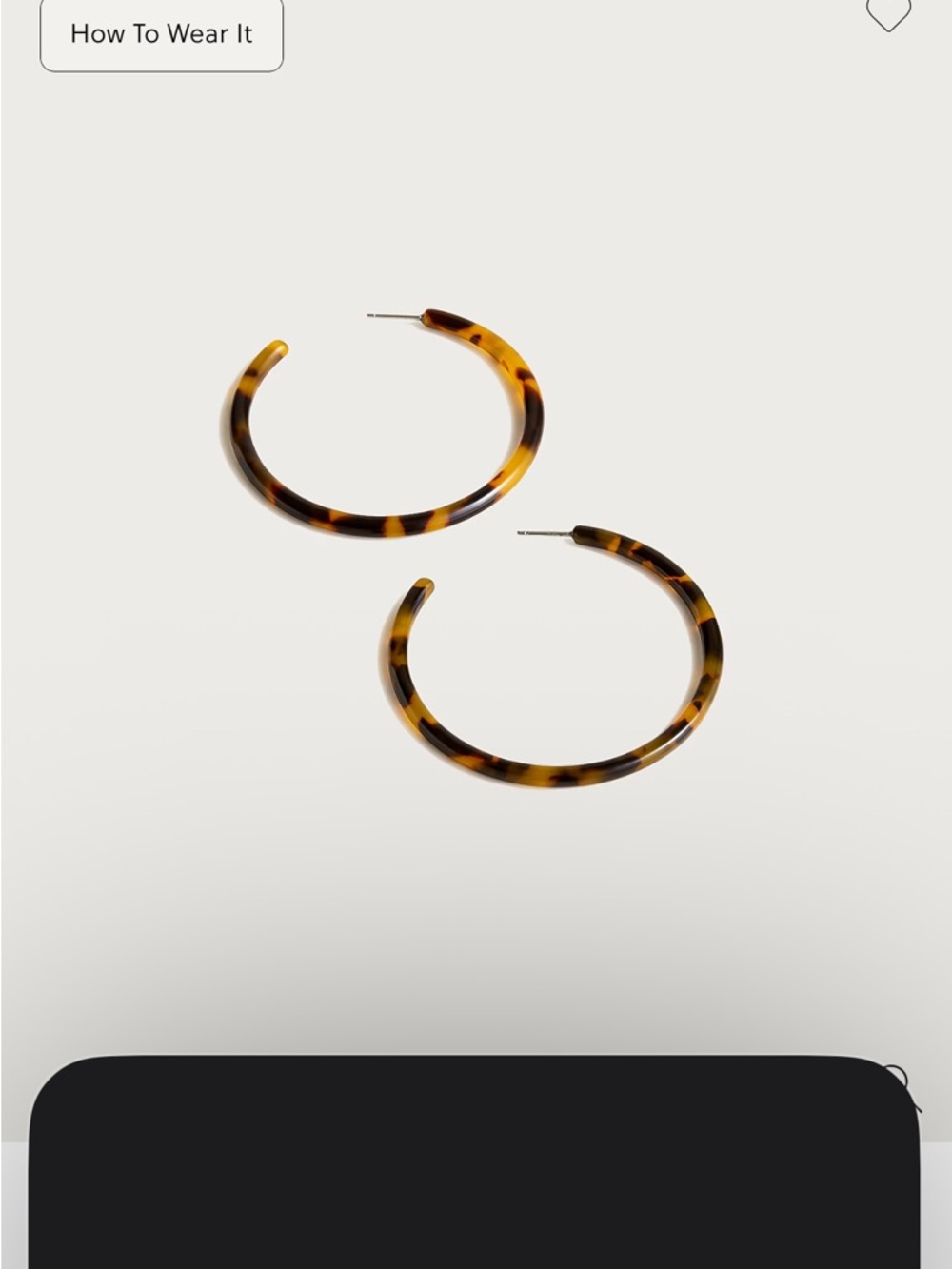 J. Crew Tortoiseshell Hoop Earrings in Brown and Amber